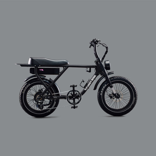 E-bike with gps tracking, headlight and blinkers - FR505 in black from Flight Risk