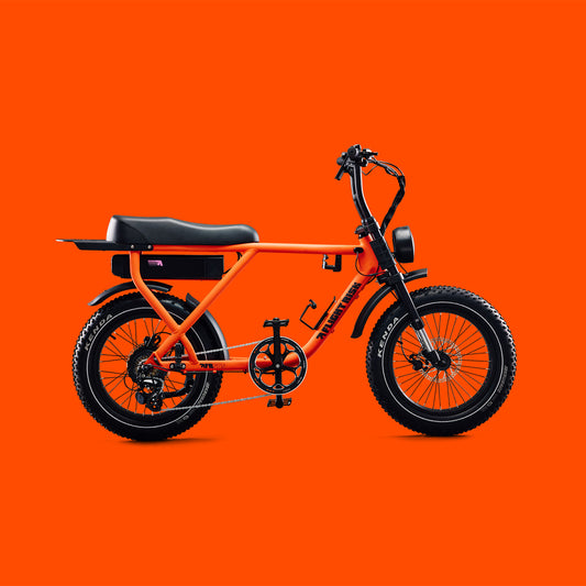 Electric bike in orange - FR505 Flight Risk ebike