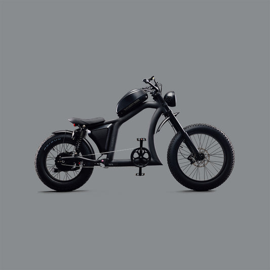 Harley e-bike inspired by the leader in tough bike styling from Flight Risk the FR666 Black electric bike