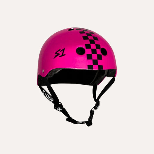 S1 Lifer Helmet Pink Gloss/Black Checkers
