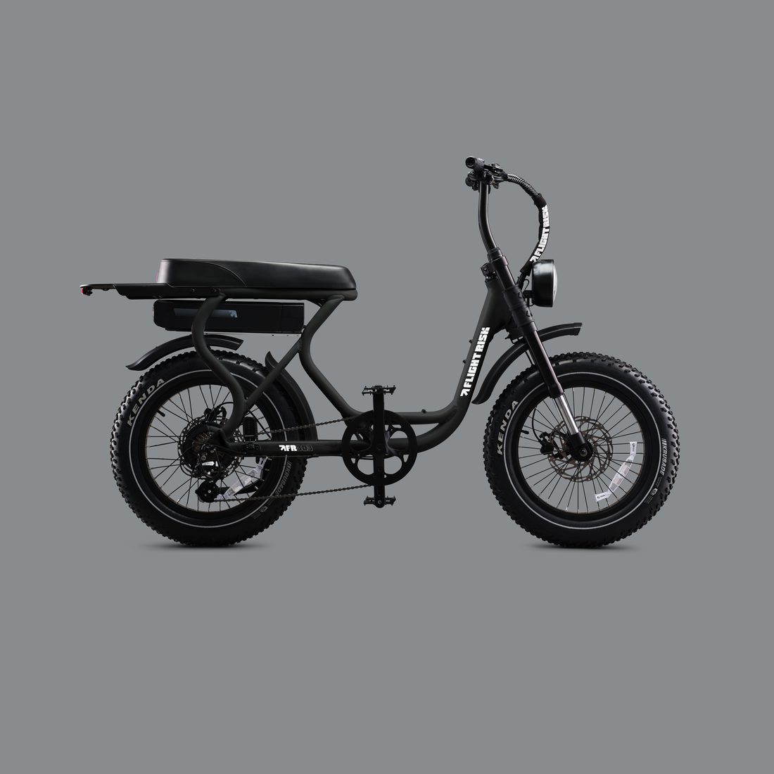 Flight Risk FR303X Black electric bike, side view
