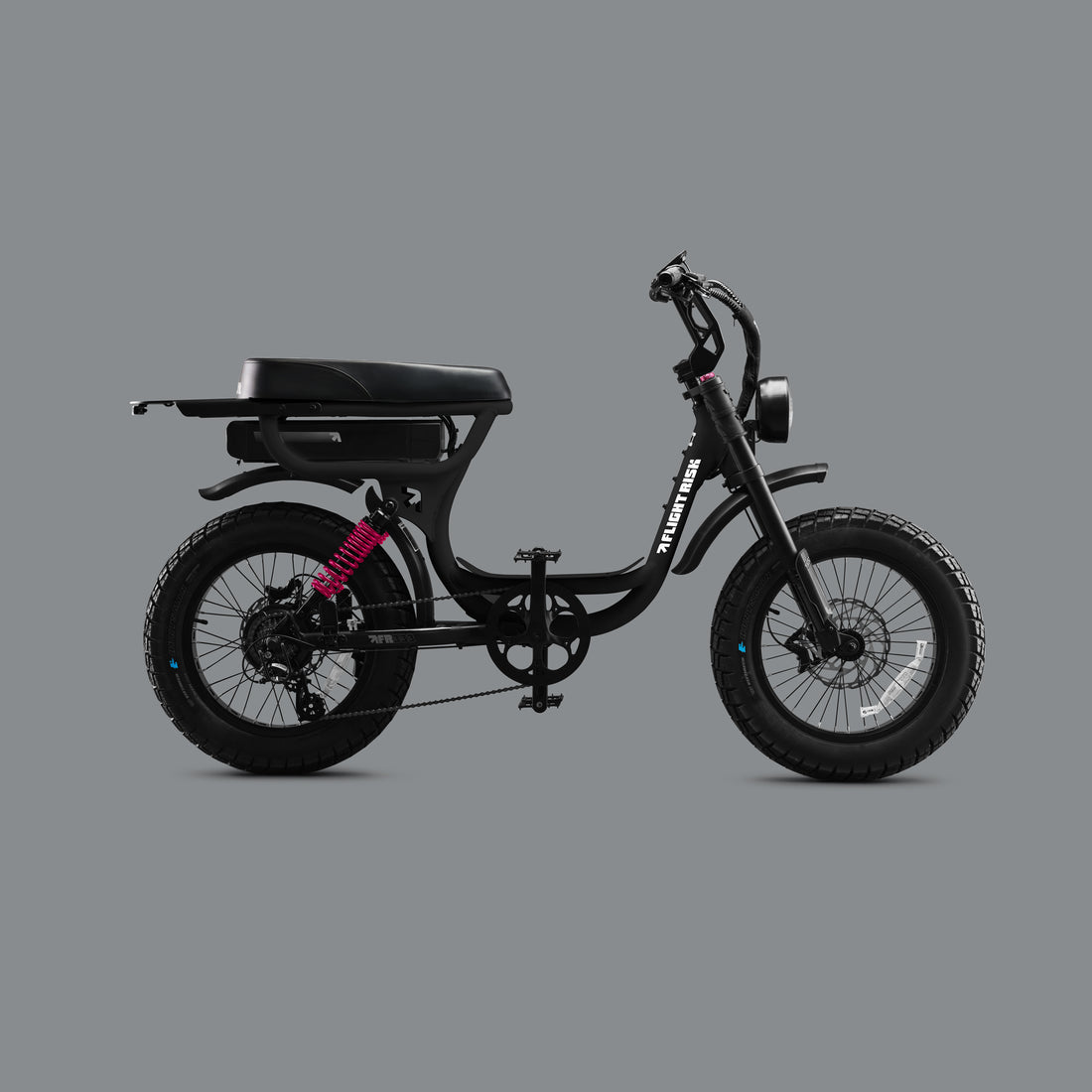 Flight Risk FR333X Black electric bike, side view