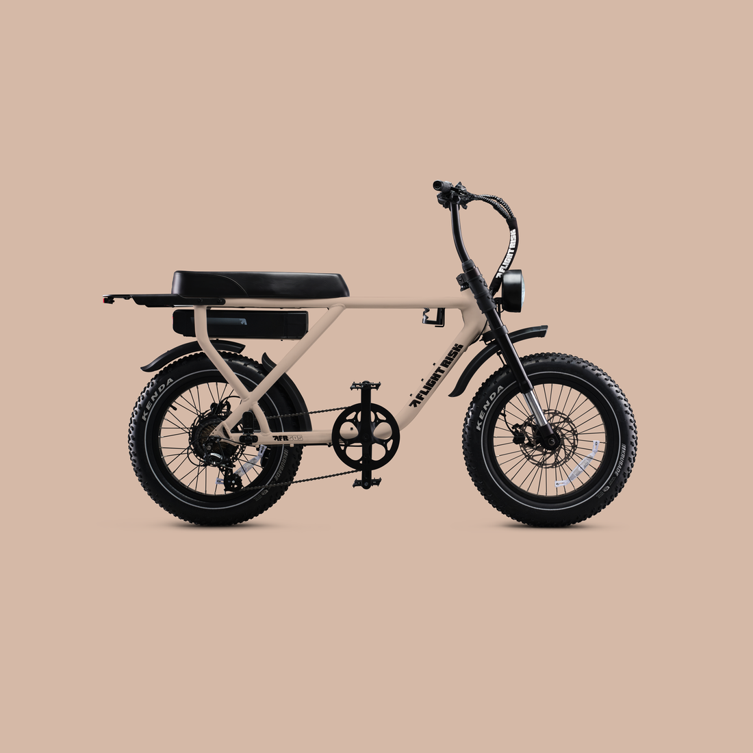 Flight Risk FR505X Champagne electric bike, side view