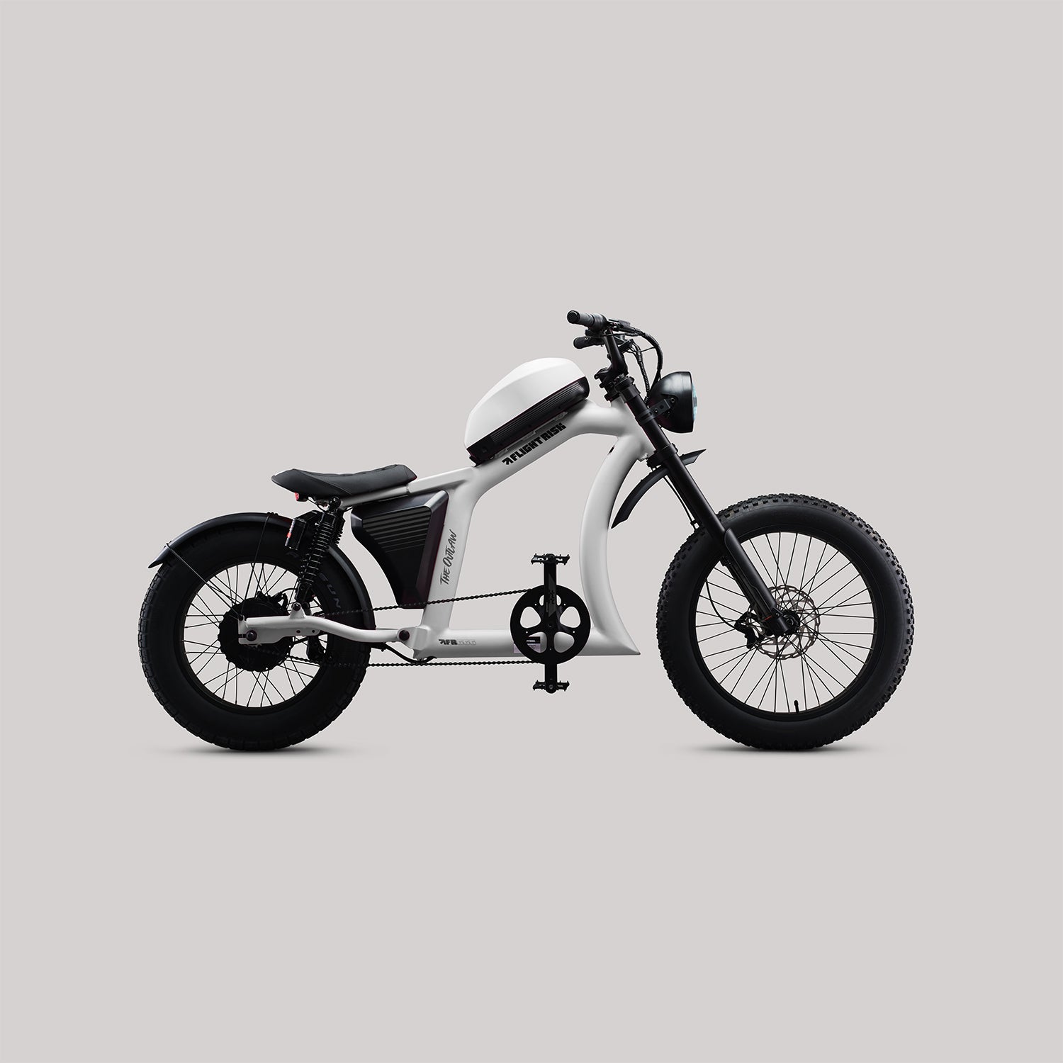 FR555 - White Electric Bike from Flight Risk Australia